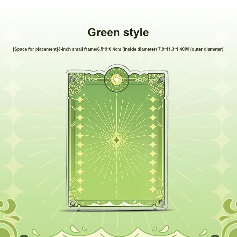 LIGHT YOUR BRICKS Le Yi Bao Compatible Guomei Anime Card Card Character Stand Acrylic Frame Protector Model Accessories-3