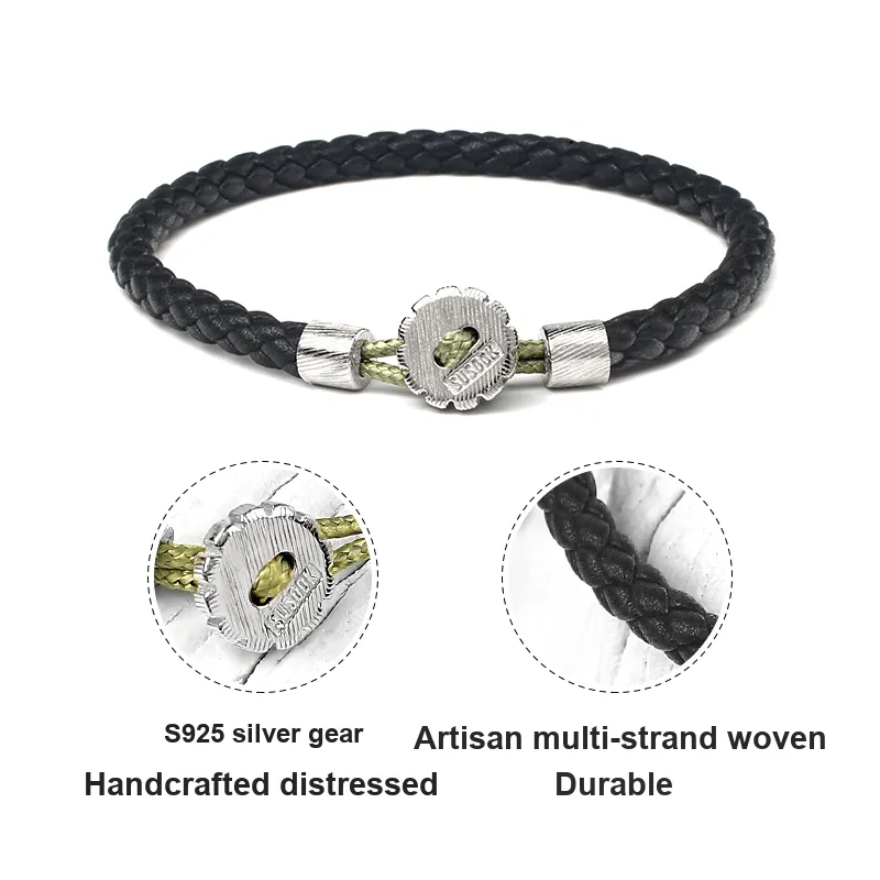 SUSOOK 925 Sterling Silver Bracelets Unisex-5