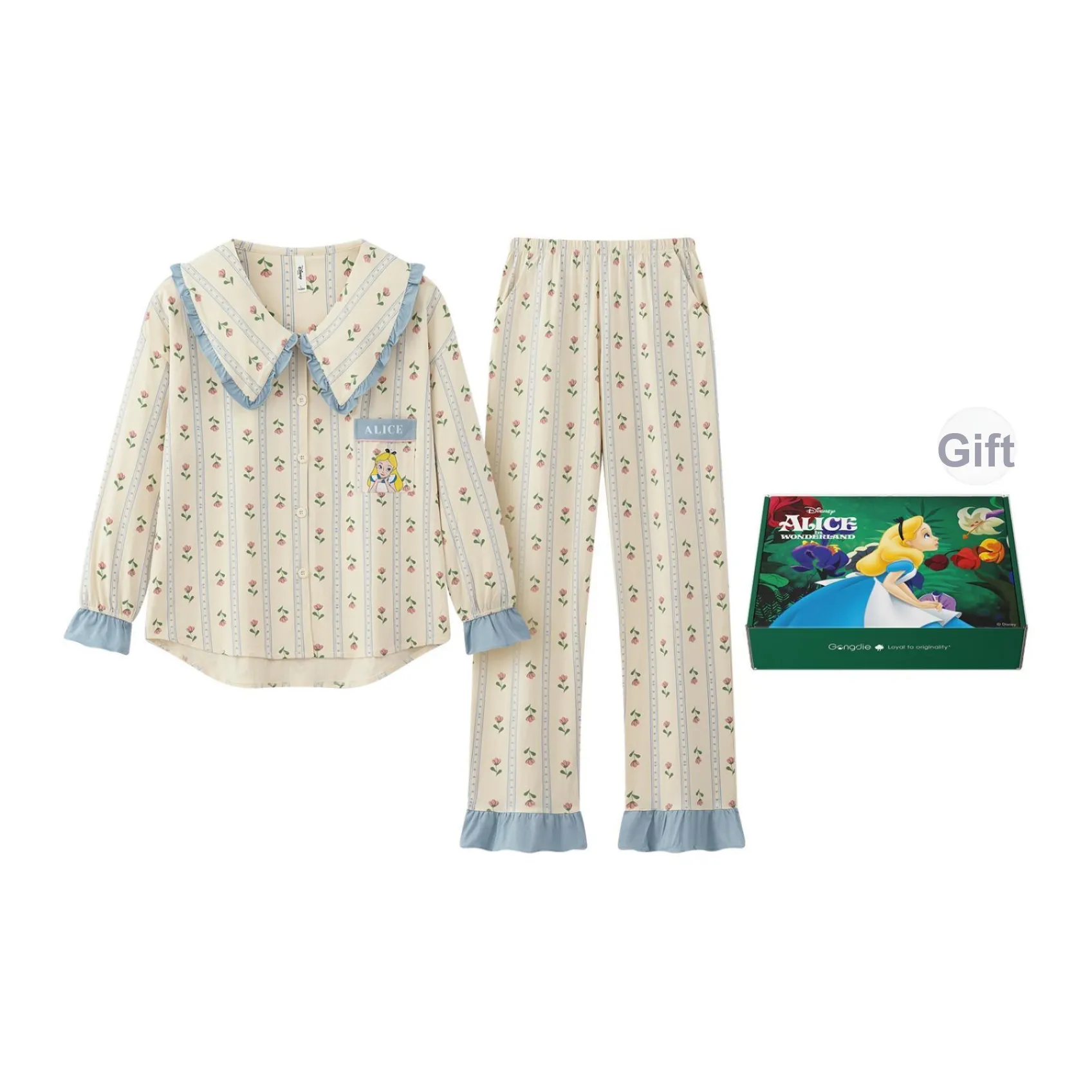 Gongdie X Disney Пижамный комплект женский абрикос набор в подарочной коробке