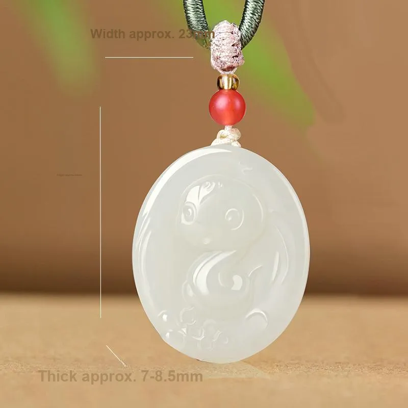 KUNYUYAO Hetian Jade Pendants White Jade Unisex-15