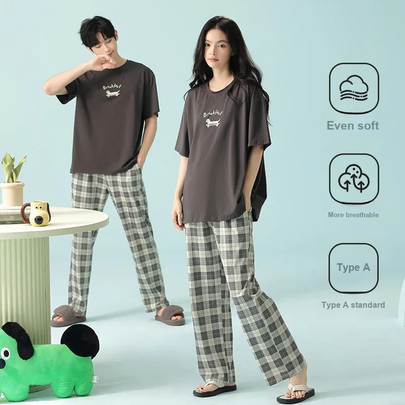 WANANNI Pajama Set Unisex Dark Gray-3