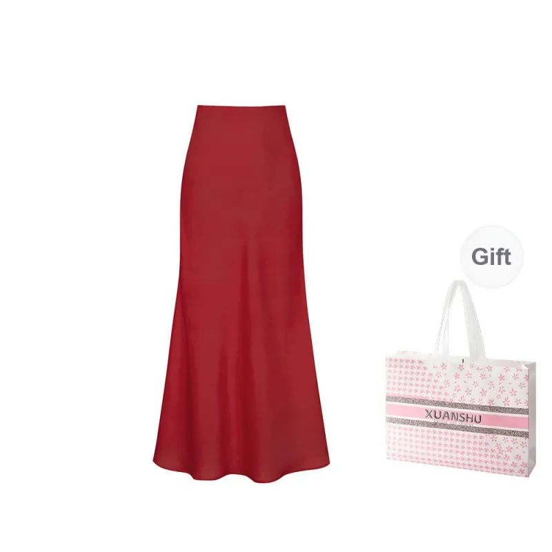 XUANSHU Casual Long Skirt Women's-13