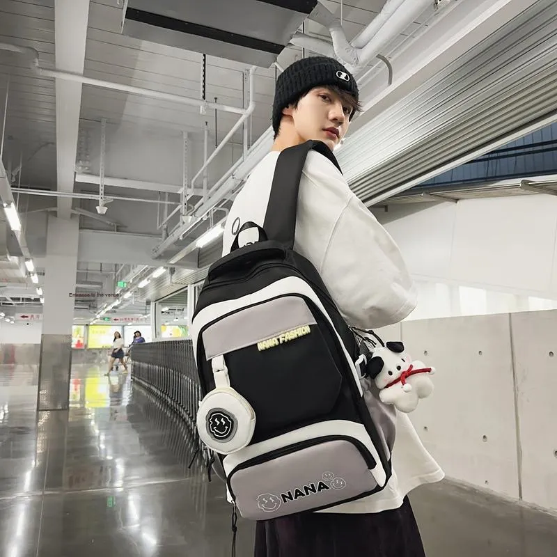 Vack Nylon Backpack Unisex Multicolor-9