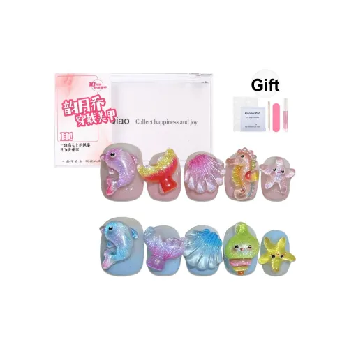 YUNYUEQIAO Мультяшный Ручной Милый Эксклюзивный Маленький Животные Съемный Свет Therapy Nail Розовый 3D-эффект