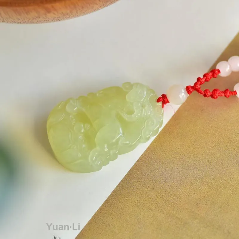 LAOMIAO Pendants Green Jade Unisex-4