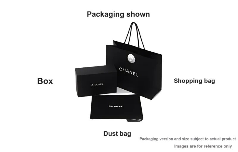 CHANEL Leather Wallet Women's Black-3