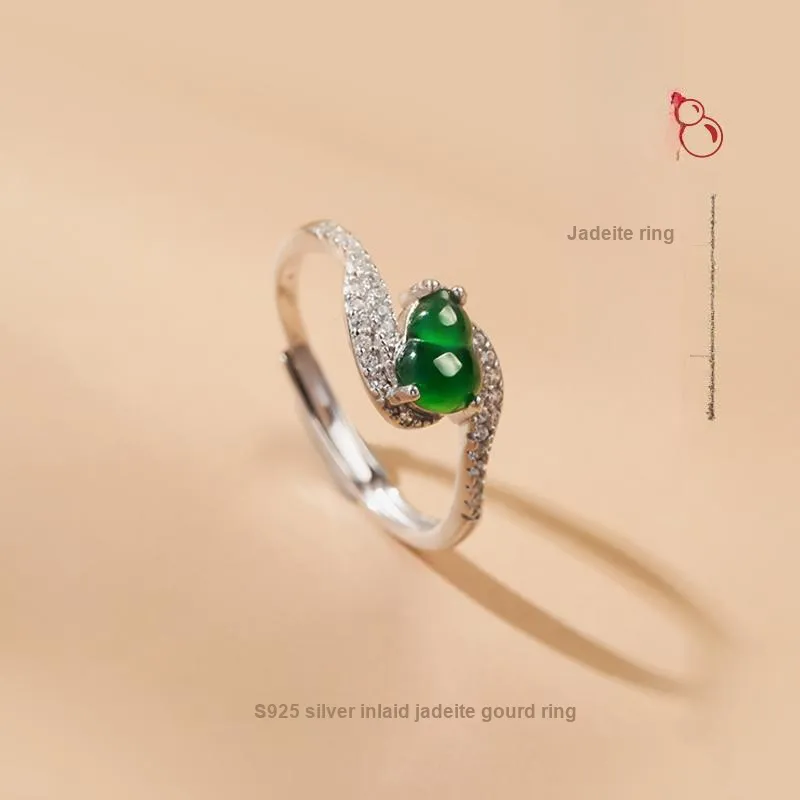 With The Heart Of The Jade Ice Glutinous Jadeite Rings Women's-1