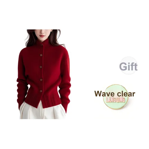 LANGQING Красный Giveaway Бренд Наклеенный Женский Трикотаж