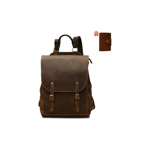 Simple Nature Сумка для путешествий из коровьей кожи сумка для ноутбука рюкзак большой мужской темно-коричневый