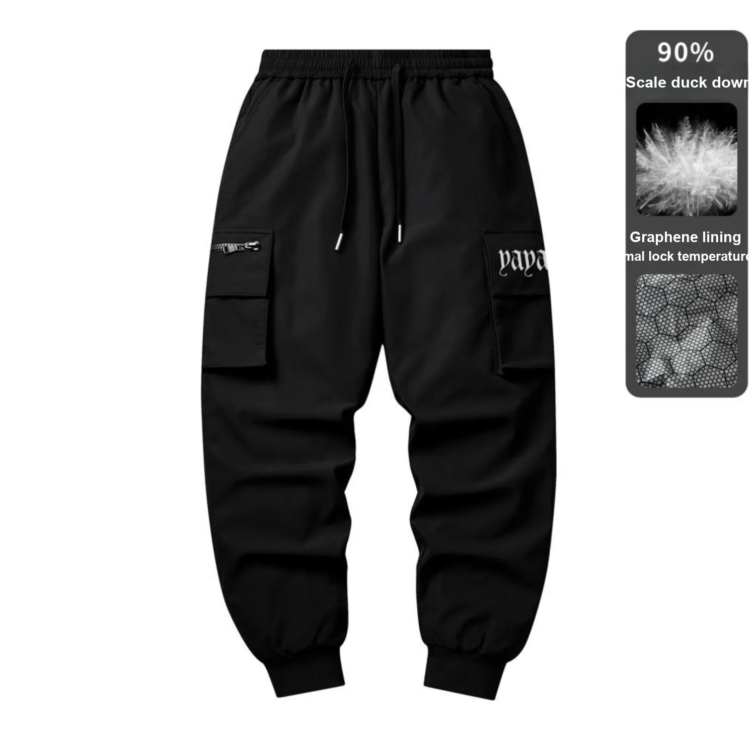 YAYA YAYA Down Pants Unisex Black