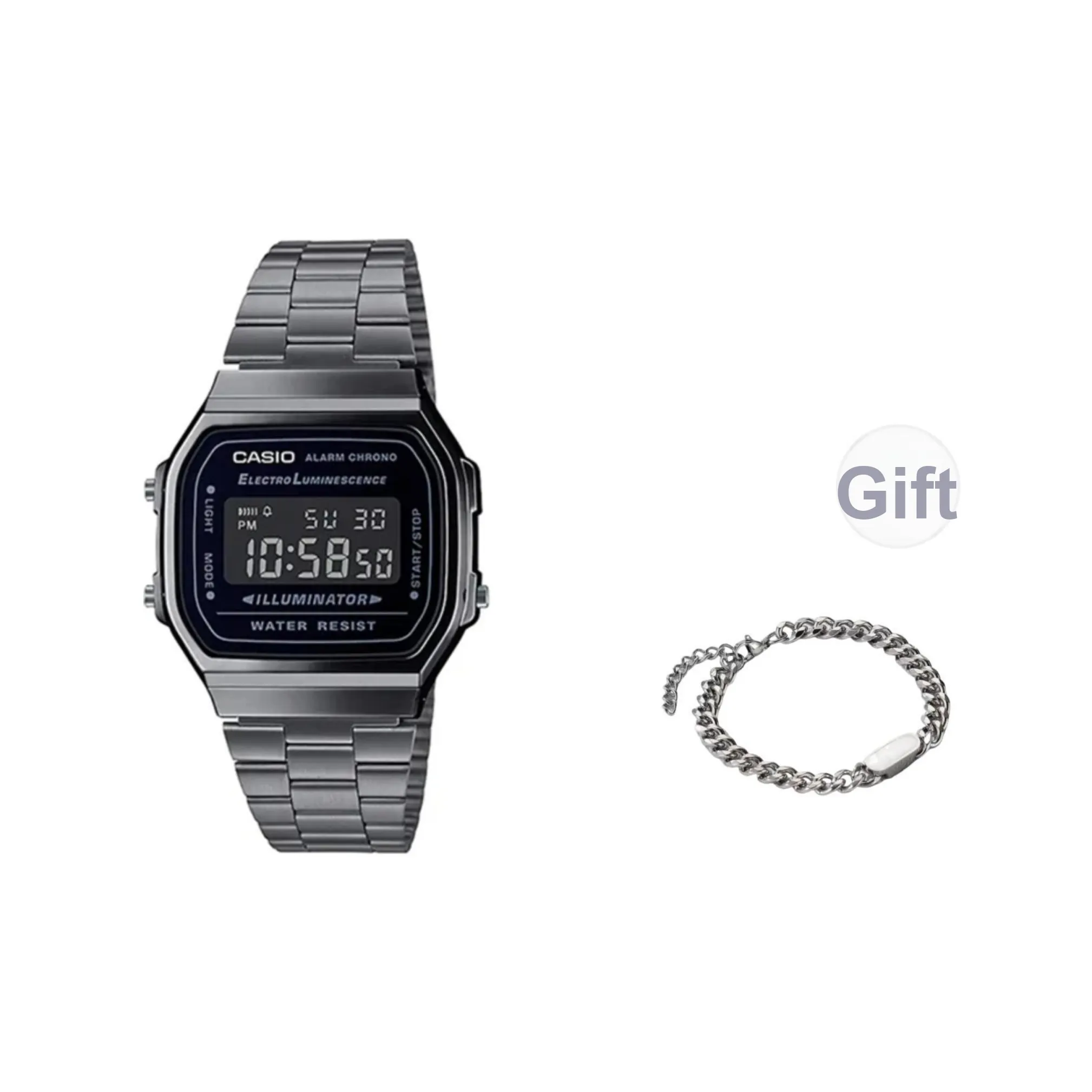 CASIO Кварцевый механизм Часы Мужские Черный циферблат