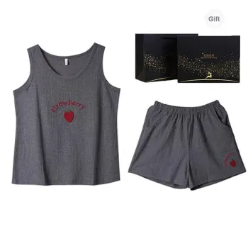 Dorame Pajama Set Women's Gift Box Set Dark Gray