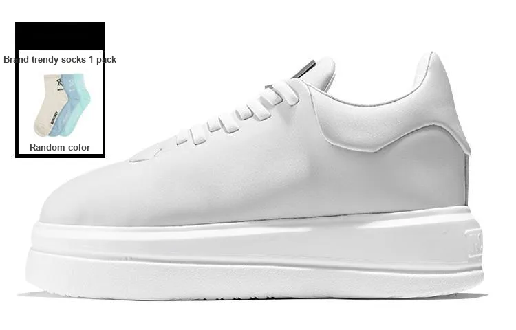 NORVINCY Versatile White Sneakers Low Top Commute Walking Shoes Skateboard Shoes Unisex White-0