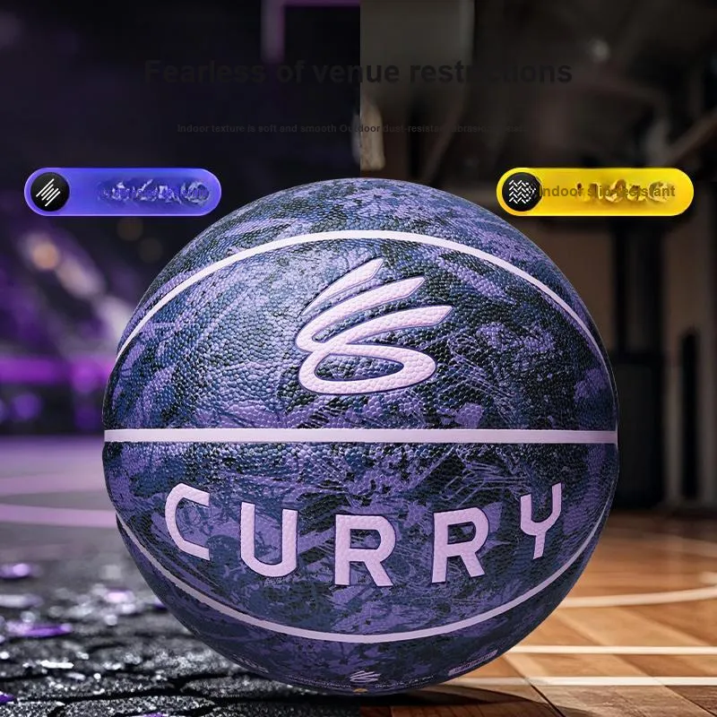 Under Armour CURRY 395 Pangu Collection PU Basketball Purple Collector's Level Size 7 Ball Training Competition Unisex-7