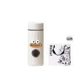 Pearl Shell White+Coffee Big Mouth Sticker+Graffiti Shopping Bag