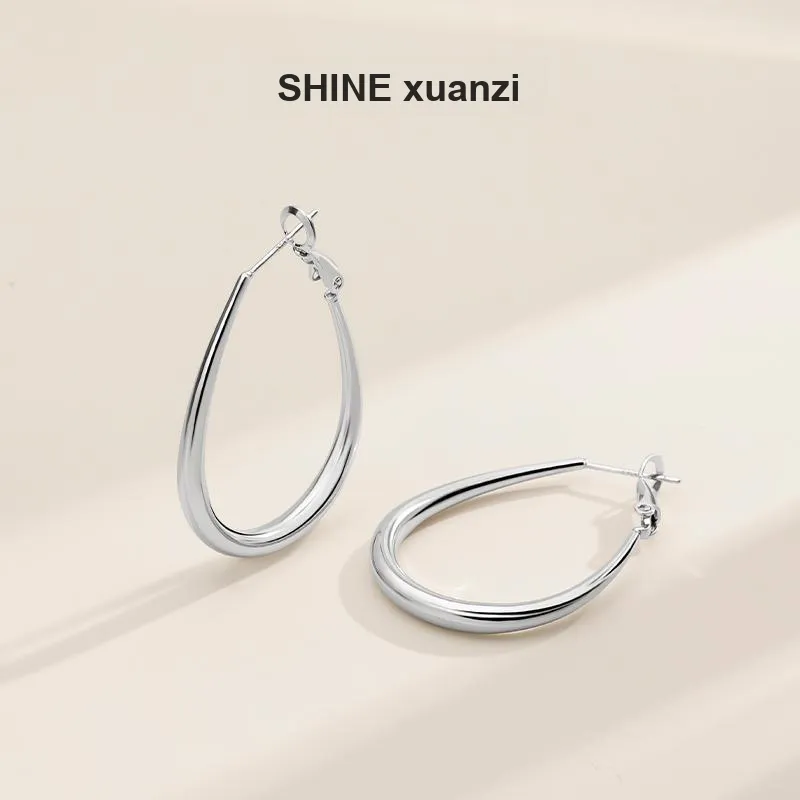 SHINE 925 Sterling Silver Earrings Women's-11