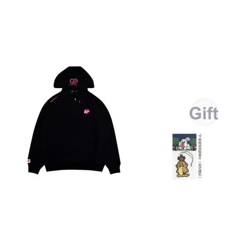 GRAF Вышивка Свободный крой Флис с подкладкой Толстовка Hoodie Унисекс