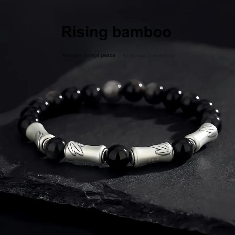 Noritake Obsidian Jade Bracelets Unisex-5