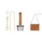 Brown Shoulder Strap Pad+Smaller Bag Modified Set