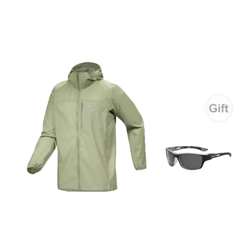 Arcteryx Squamish Windbreaker Jackets Men Tiger Tail Grass Green - Includes Eyeglasses