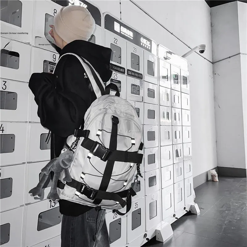 NIGEER Nylon Backpack Regular Unisex Black/Light Gray-10