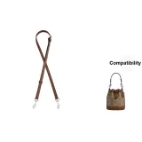 Brown Silver-Tone Buckle Adjustable Shoulder Strap-91-120cm