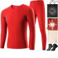 V-Neck Clothing Sets (Red) Heat-Free/Includes 2 Pack Socks+Shopping Bag