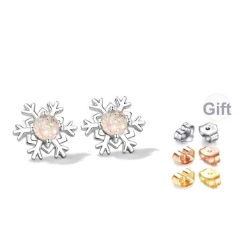 VANA 925 Sterling Silver Glass Stone Stud Earrings Women's