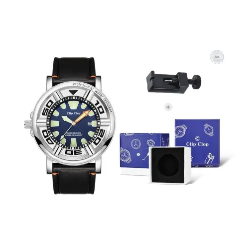 Clip Clop Кварцевый механизм Мужские часы 48 мм Синий