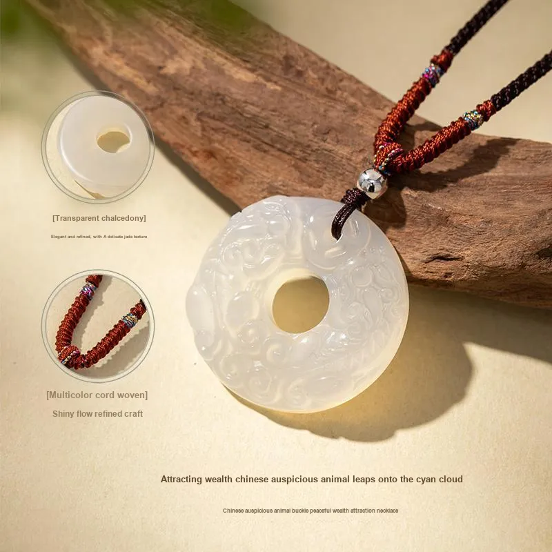Encounter Gift Chalcedony Jade Necklaces Women's-3