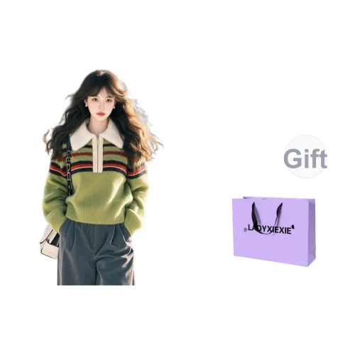 LADYXIEXIE Зеленый Женский Трикотаж