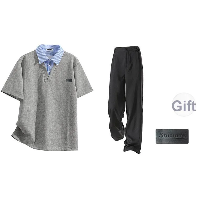 BRUMAIRE Polo Shirt Unisex Black Comes With Brooch-6