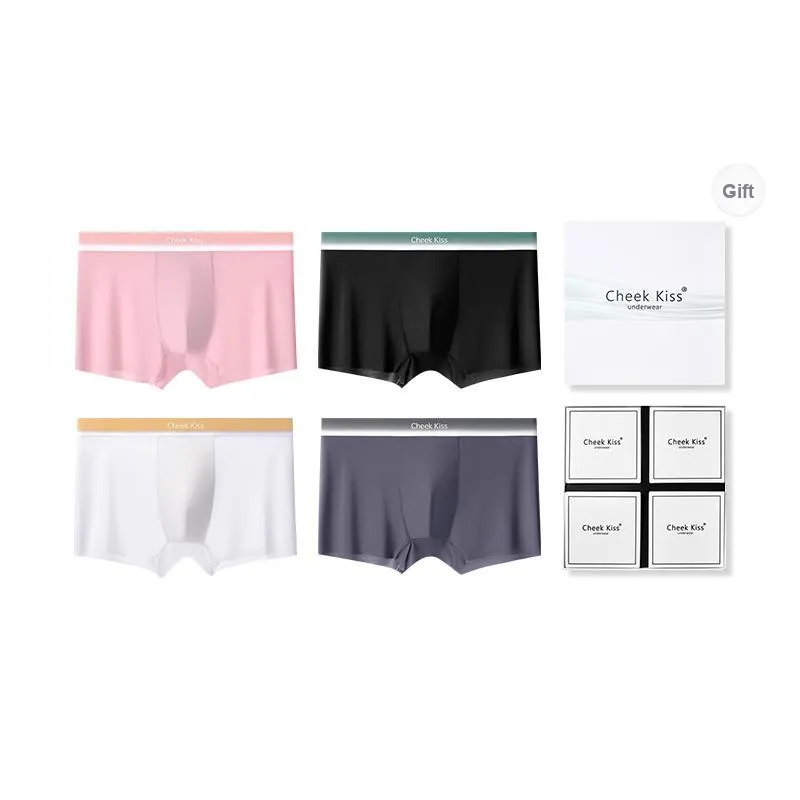 Cheekkiss Underwear Gift Box Men's Extra Thin Breathable Boxer Shorts Comfortable Four Way Stretch Shorts-10