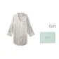[Gift Box Set]Kitten Embroidered Mulberry Silk Women's Nightgown