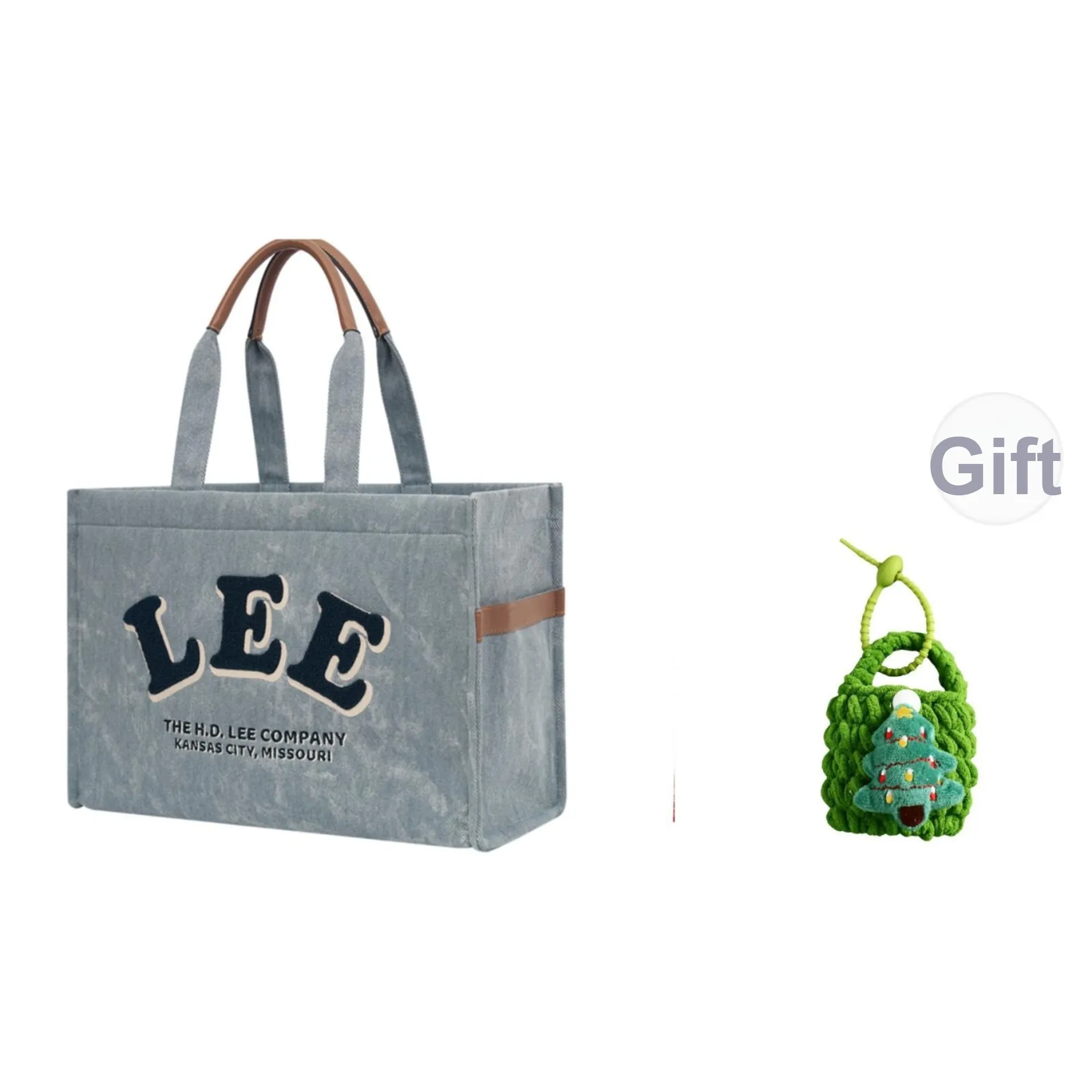 Lee Fabric Shoulder Bag, Tote, Handbag Large Women's Washed Gray