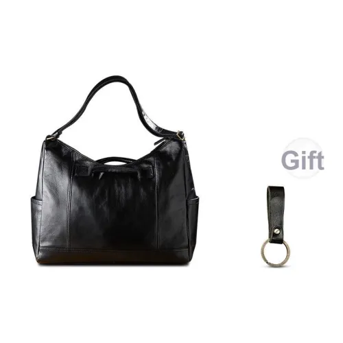 Simple Nature Сумка через плечо из натуральной коровьей кожи унисекс черного цвета