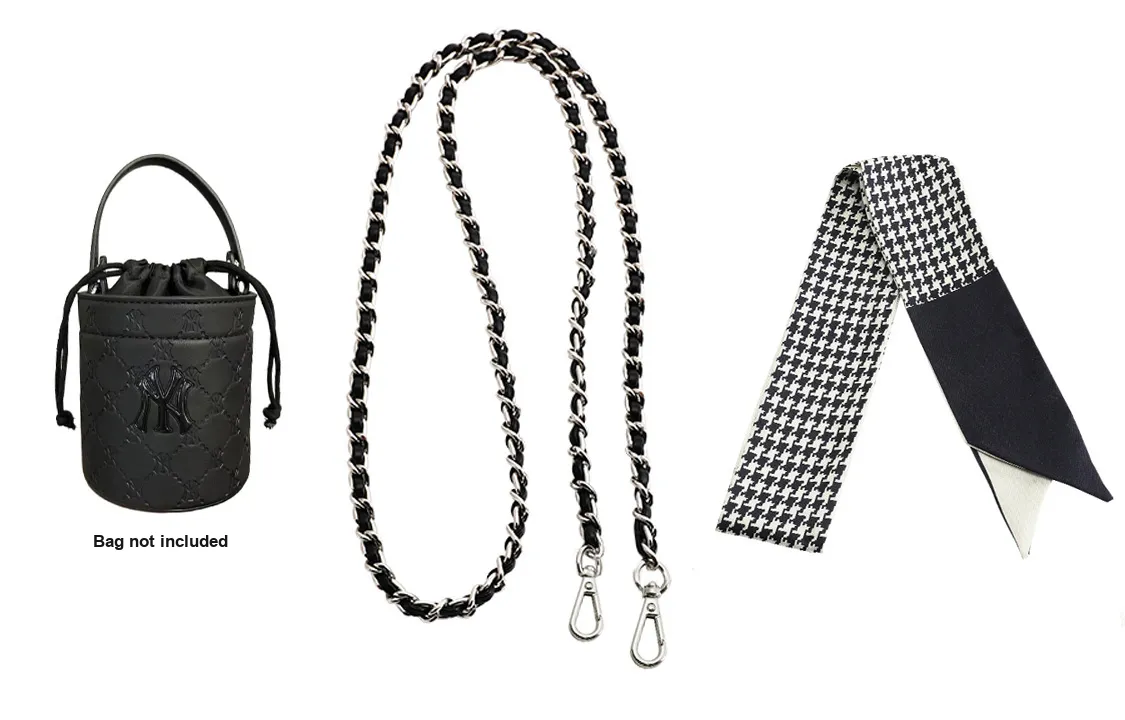 Luxury Care Artisan Workshop Leather Bag Straps Women's White & Black