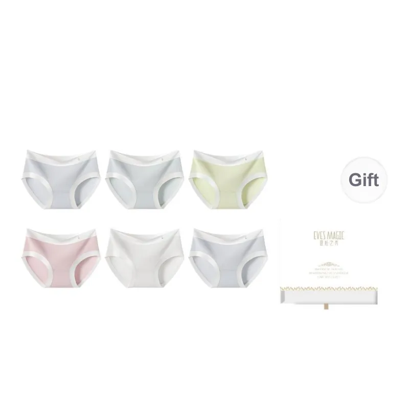 XIA.WA.ZHI.XIU Underpants Women's Shopping Bag 6 Pack-0
