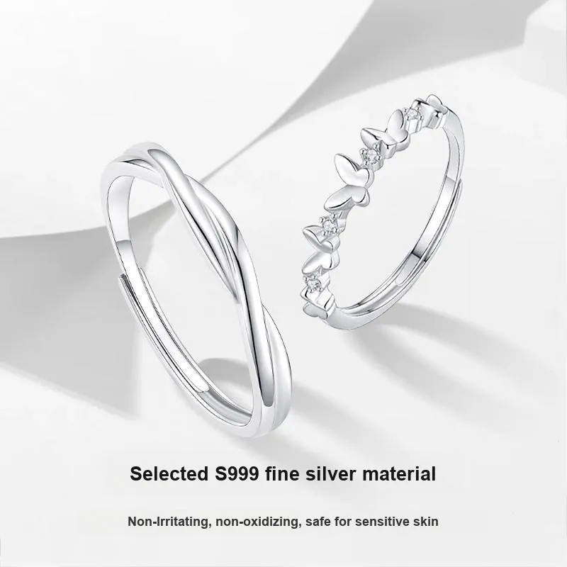 MISS TOOYA S999 Fine Silver Rings Unisex-2