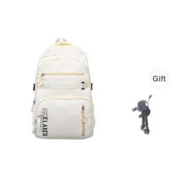 BRABOSTON Nylon Backpack Unisex White/Ecru/Black/Red/Khaki