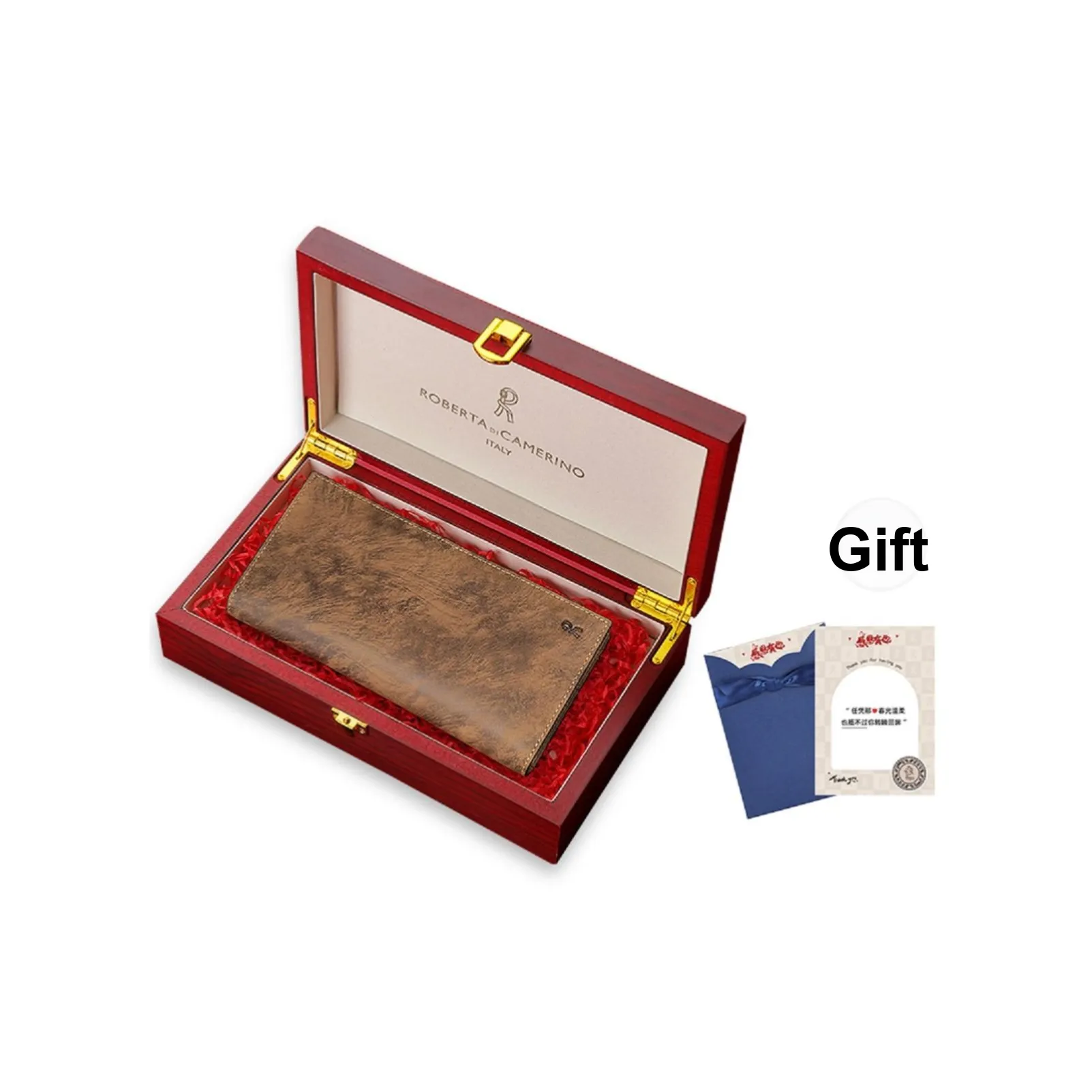 Roberta Di Camerino Кошелек из коровьей кожи обычный мужской кофейный