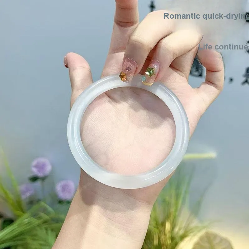 Zhongzhao Jewelry Glass Cat Eye Jade Bangles Women's-6