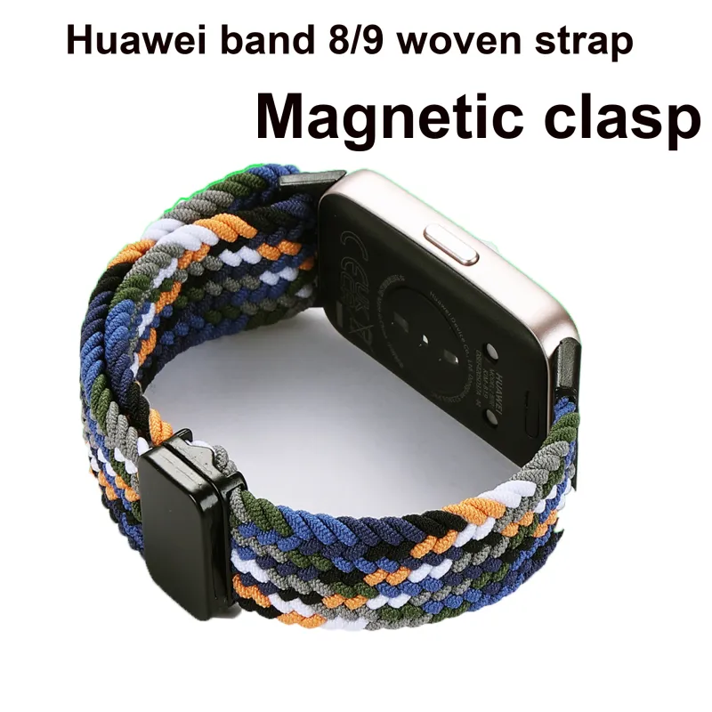 Bastion Compatibility With Huawei Band 8/9 Huawei Compatibility Watch Band 22cm Fabric Material-6
