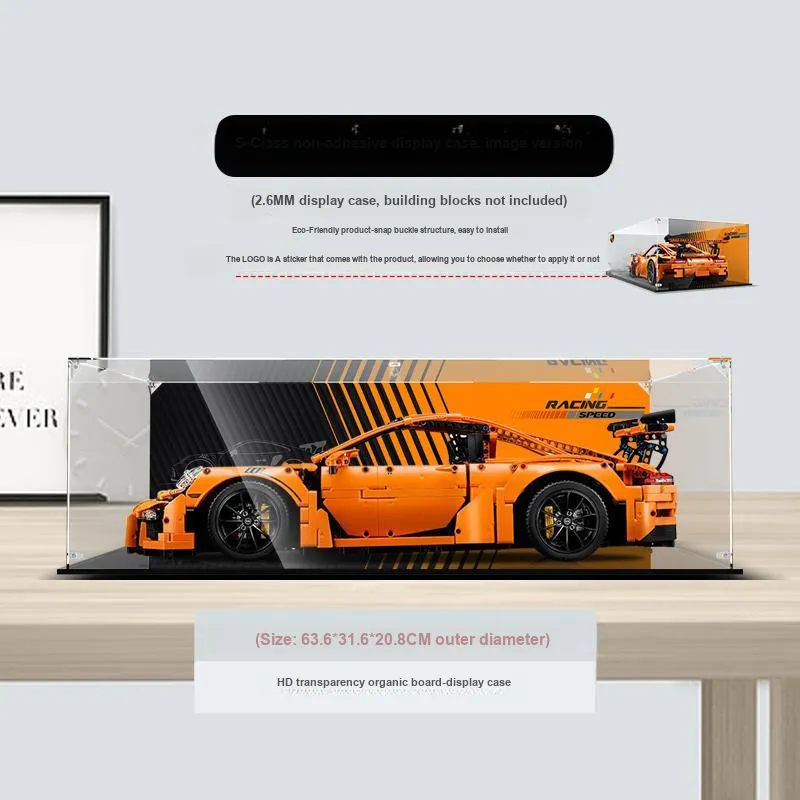 LIGHT YOUR BRICKS Compatibility Building Block Porsche 911 Storage Box Model Accessories-1