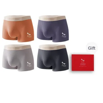 RED DRAGONFLY Cotton Panties Men's 4 Piece Gift Box Sets