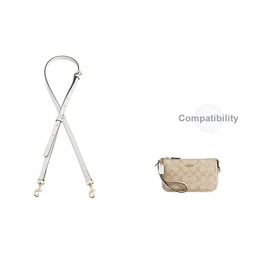Luxury Care Artisan Workshop Microfiber Leather Bag Strap Women's White/Brown