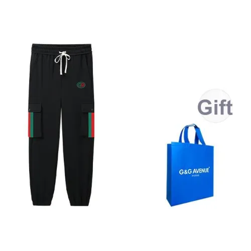 G G AVENUE Черные Унисекс Повседневные Штаны