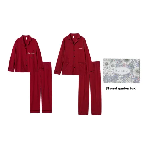 Kerener Pajama Комплект Осенний Унисекс Красный