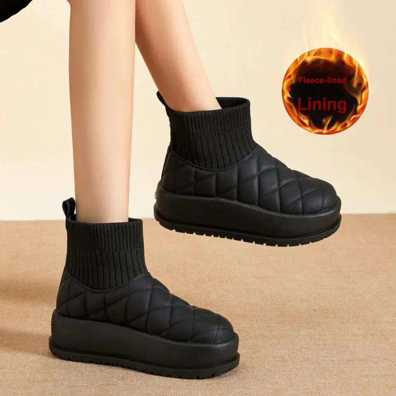 Mulinsen Warm Slip Resistant Short Snow Boots Women's-5