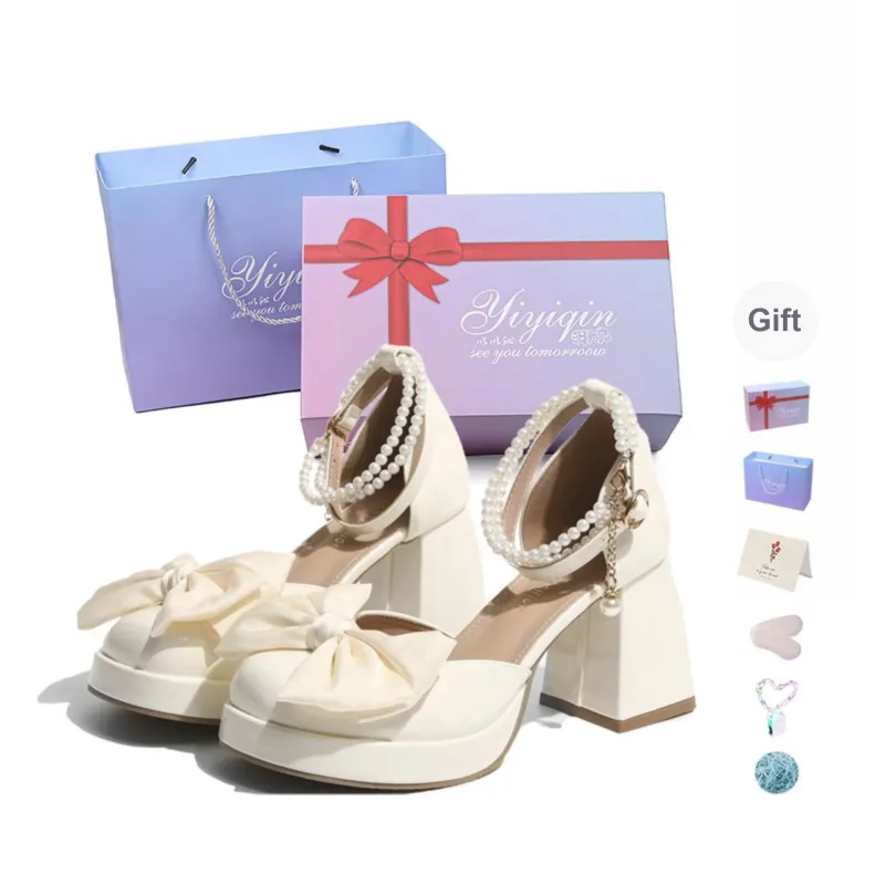 Take The Qin Chunky Heel Mary Jane Shoes 7cm Women's-27
